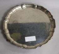 A George V silver salver, Sheffield, 1925, 26.3cm, 19 oz.