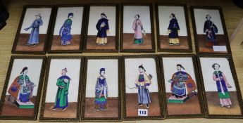 Twelve rice paper paintings