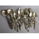 A quantity of mainly Danish white metal flatware, 28 oz.