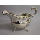 A George V silver sauceboat by S. Blanckensee & Sons Ltd, Birmingham, 1923, overall length 20.7cm,