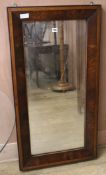 A Victorian mahogany framed rectangular mirror W.57.5cm