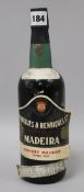 A bottle of Henriques and Henriques Madeira century Malmsey 1900