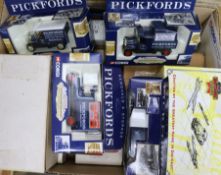 A collection of mixed corgi and matchbox cars, commercial vans etc