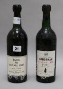 A bottle of Taylor's 1966 Port and a bottle of Sandeman's 1966 Port