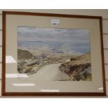 John A Nicholson, watercolour, The Gatherer's Memorial, Isle of Man, signed, 33 x 45cm