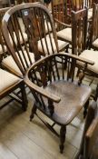 A 19th century high back Windsor chair