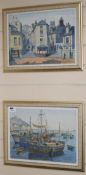 James P. Power, pair of watercolours, Views of St Ives?, signed, 27 x 37cm