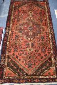 A Hamadan carpet 185cm. x 92cm.