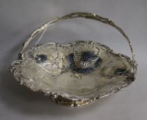 A Victorian silver fruit basket, by Creswick & Co, London, 1852, 29.4cm, 25.5 oz.