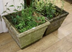 A pair of garden planters W.44cm.