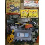 Dinky toys - boxed No.47 road signs, various playworn models, a Schuco Examico 4001 clockwork car, a