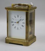 A Matthew Norman brass carriage clock