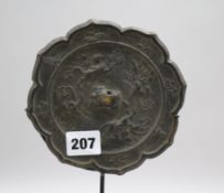 A Chinese bronze mirror