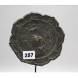 A Chinese bronze mirror