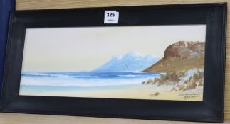 H. Anderson, gouache, Fish Hoek Point, signed, 20 x 52cm