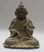 A Ming style bronze figure of a Buddha