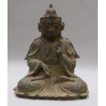 A Ming style bronze figure of a Buddha