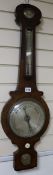 A Victorian mahogany wheel barometer, H. Hoad, Malling, Kent