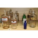 A collection of chemist's jars