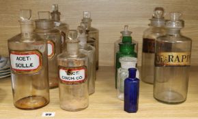 A collection of chemist's jars