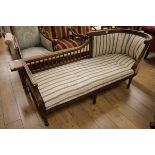 A Continental walnut day bed W.186cm