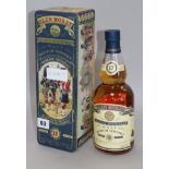 A bottle of cased Glen Moray Blackwatch 17 year old malt scotch whisky