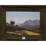 Johan Greett, oil on canvas, South African landscape, signed, 35 x 50cm