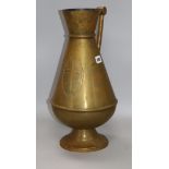 A Dresser style brass jug height 46cm