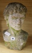 A terracotta bust of David height 36cm