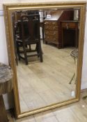 A rectangular gilt framed mirror W.70cm