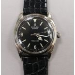 A gentleman's 1960's stainless steel Rolex Oyster Precision manual wind wrist watch, model no. 6424,