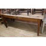 A cherrywood farmhouse table W.180cm