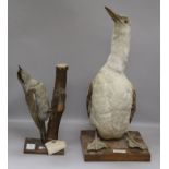 A Green Woodpecker and a Red-throated Diver tallest 46cm