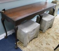 A Chippendale Revival mahogany console table W.183cm