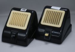 A pair of Bakelite speakers