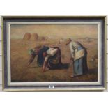 After Millet, oil on canvas, The Gleaners, 40 x 60cm
