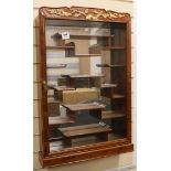 A Chinese hardwood wall cabinet W.56cm