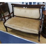 An early 20th century two seater sofa W.125cm