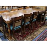 A 17th century style oak refectory table W.243cm.