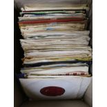 A box of 100+ 45RPM Northern Soul, Reggae & Pop singles