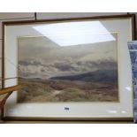Isaac Cooke, watercolour, Cattle in a moorland landscape, signed, 33 x 49cm
