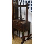 A George III mahogany press on stand W.13cm