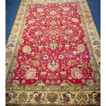 A Tabriz carpet 280cm. x 180cm.