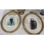 J. Muller, pair of watercolours, portrait of William Harmsworth, signed and dated 1876 and a