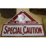 An early "The Motor Union" enamel sign width 66cm height 56cm