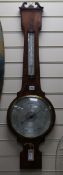 A Victorian mahogany wheel barometer, H. Webster, London W.31cm