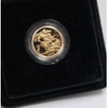 A QEII proof gold sovereign, 1982
