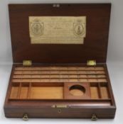 An inlaid artist's box