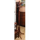 A bentwood hall stand W.47cm