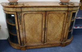 A Victorian walnut credenza W.185cm